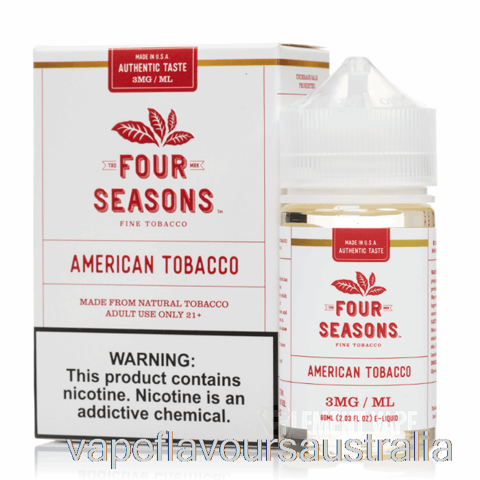 Vape Australia American Tobacco - Four Seasons - 60mL 18mg